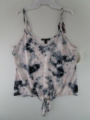 

MIDNIGHT BAKERY Intimates Черная ультрамягкая рубашка с узлом спереди, Черный