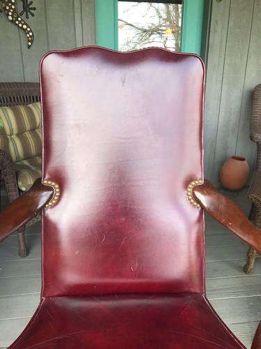 Two Matching Hancock And Moore Leather Chairs