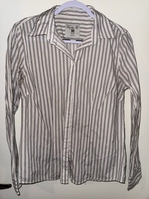 Rivers Button Down Shirt, Size 10, Striped Dress Shirt, Formal Wear, Chic Fitted