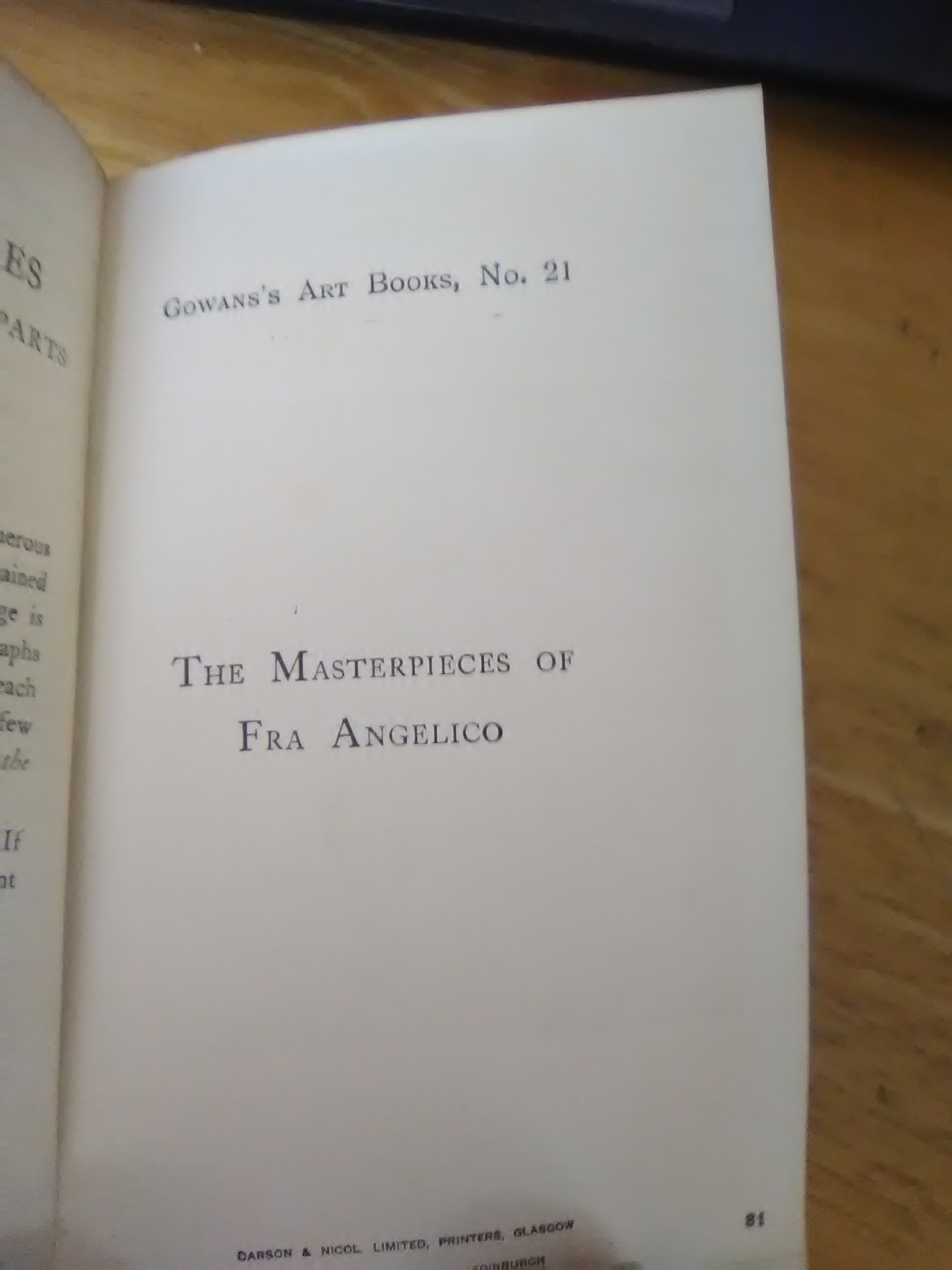 THE MASTERPIECES OF FRA ANGELICO   LONDON & GLASGOW, GOWANS & GRAY 1908