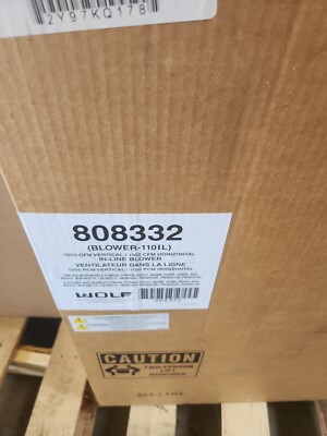 WOLF  Sub Zero 1000 CFM IN-LINE BLOWER #808332 NEW In box