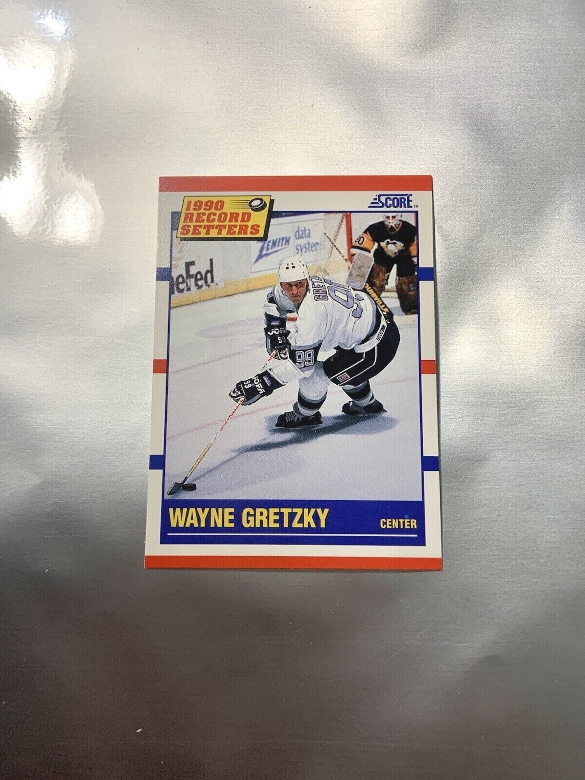 Wayne Gretzky Center 1990 Record Setters Score Hockey Card Wayne Gretzky Center 1990 Record Setters Score Hockey Card