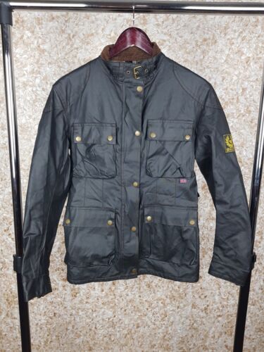 Belstaff Trialmaster 2007 Waxed Cotton Jacket Black UK 12 No Belstaff Trialmaster 2007 Waxed Cotton Jacket Black UK 12 No