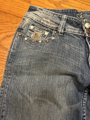 J-Star Juniors Embellished Crop Denim Jeans Size 5/6 New
