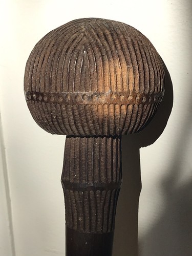 Old Antique Chokwe African Zulu Knobkerrie Throwing Club Staff