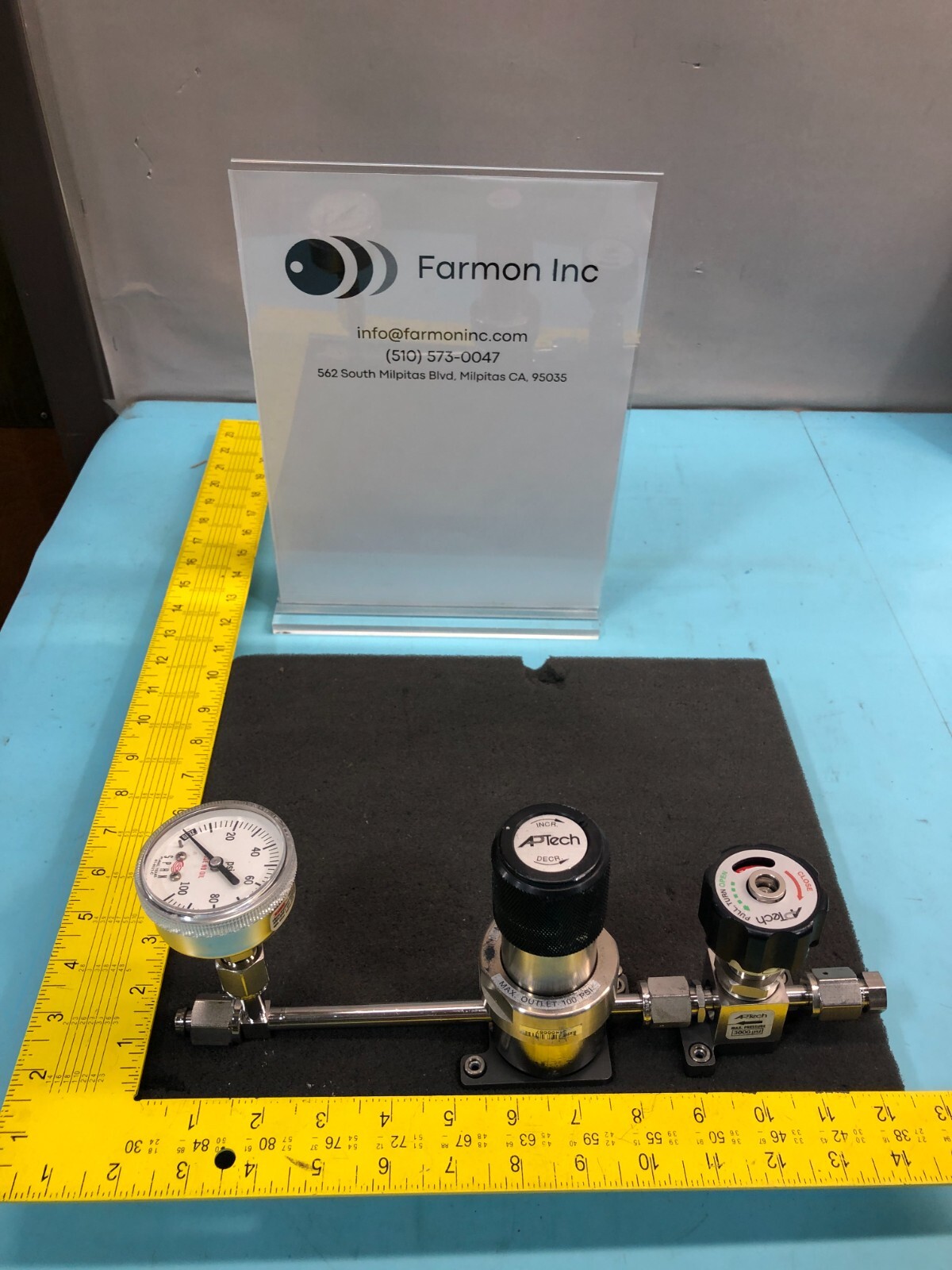 APTECH AP5008S4MTSCMK PRESSURE REGULATOR + APTECH AP3657S2PWFV4MV4, 176369