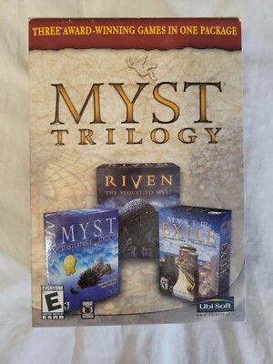 NEW MYST Trilogy PC Mac CD-ROM Box Set RIVEN EXILE MASTERPIECE Ubisoft 2001 NoB