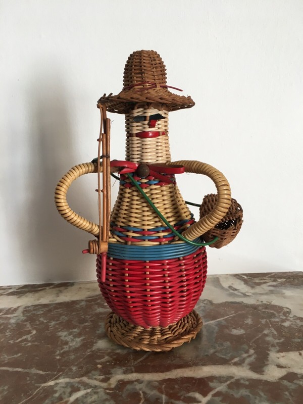 Bouteille Scoubidou PÃCheur Vintage 1950