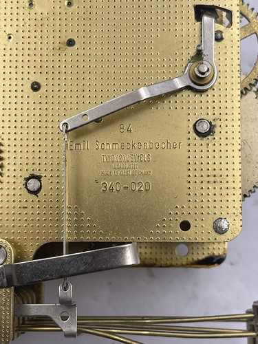 Used Clock Movement Emil Schmeckenbecher  Clock For Parts 340-020