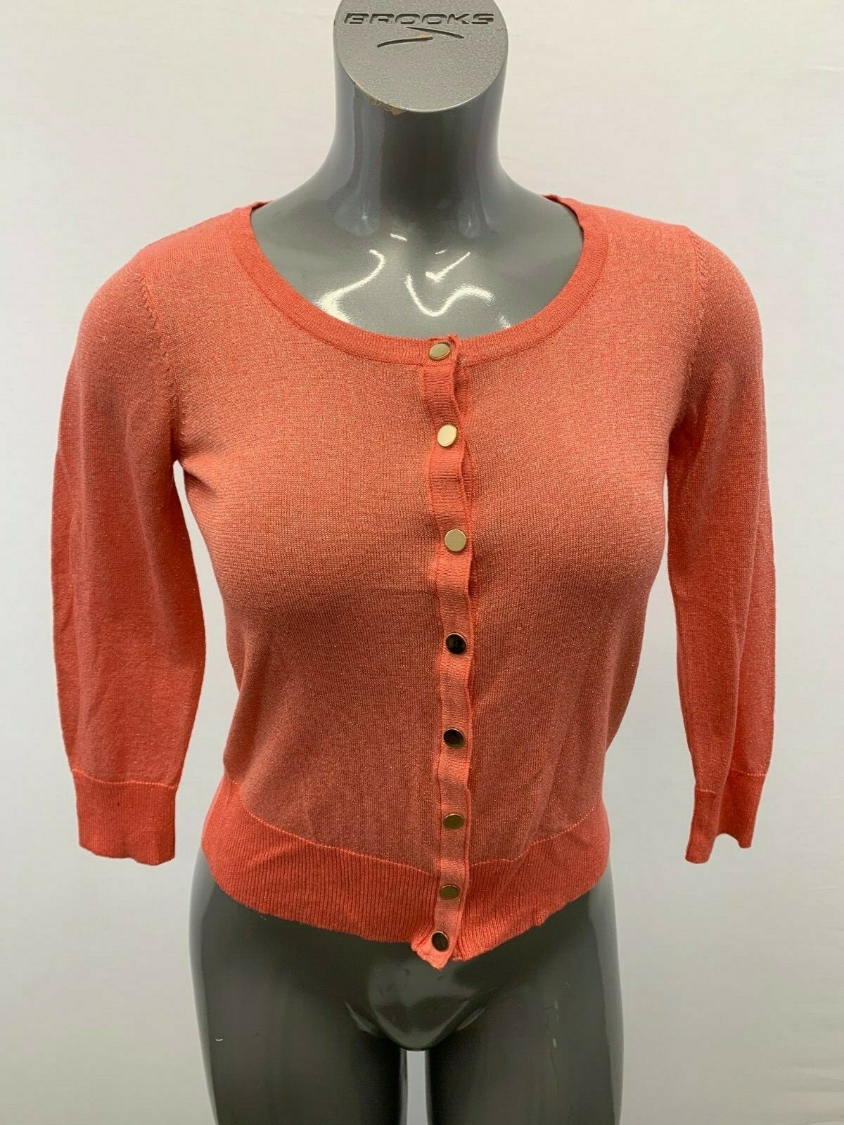 Orange button up cardigan sale