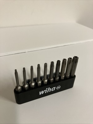 Wiha 74987 Sicherheits-Torx-Bits T7 Bis T40 – 10-teiliges Gurtpaket Für Profis