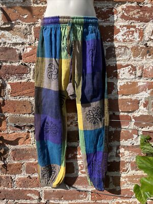 childrens Patchwork harem pants trousers hippie/boho/alternative 7-8 years