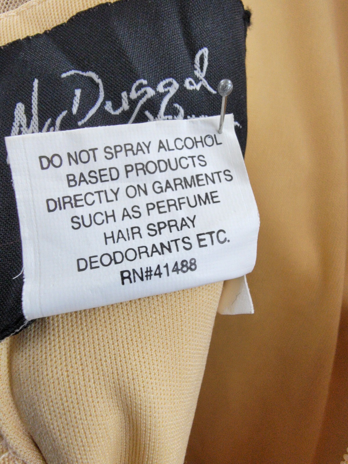 MAC DUGGAL Embellished Cap-Sleeve Gown Women's 10 Yellow Gold Back Zip Closure - Picture 10 of 17