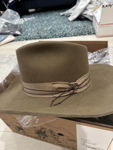 STETSON  JAW ウールハット 7 1/8 R Vintage John B Stetson 7x Beaver Classic Silverbelly Cowboy