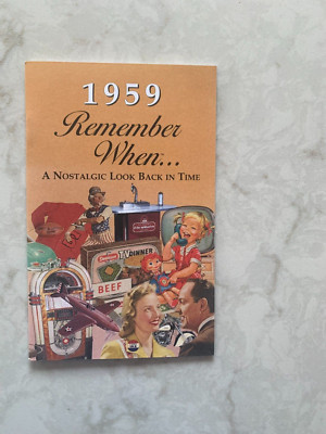 1959 Remember When.....A Nostalgic Look Back in Time booklet