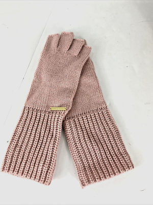 Michael Kors Fingerless Gloves Soft Knit Blush Pink H1