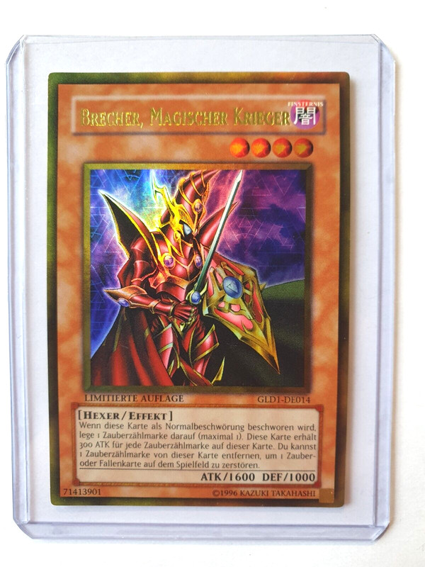 Brecher, Magischer Krieger Gld1-De014 Gold-Rare Yu-Gi-Oh Karte Ex