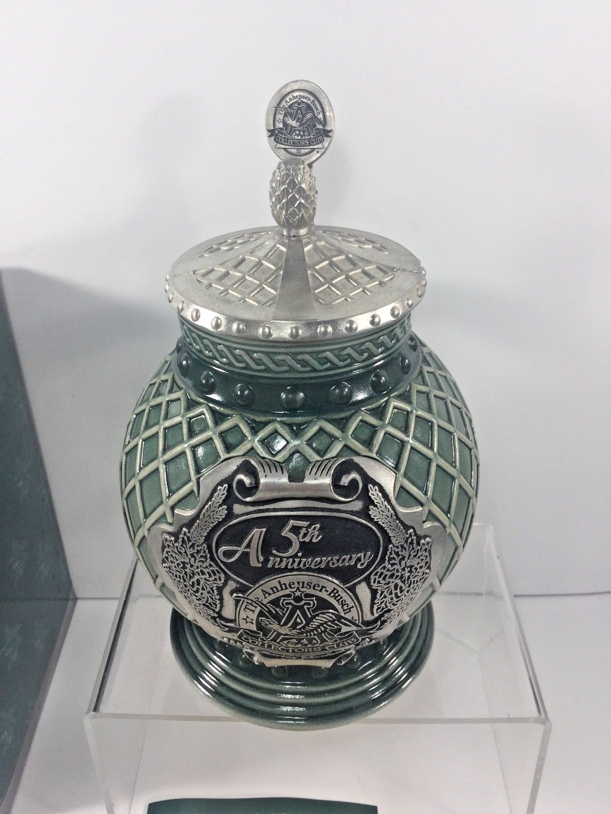 1999 Anheuser-Busch 5th Anniversary Collectors Club Membership Stein, w/ COA NIB