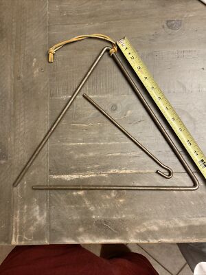 Large 14'' Triangle Dinner Bell Western Chuck wagon Bell ranch rustic cowboy farm