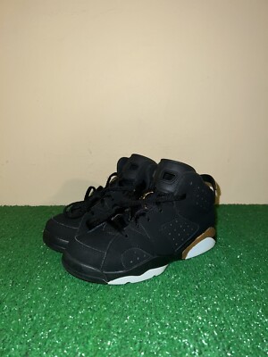 Nike Air Jordan Retro 6 PS DMP Black Gold CT4965-007 Size 1.5Y