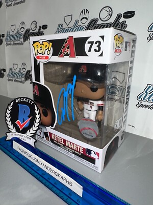 KETEL MARTE SIGNED AUTOGRAPHED DIAMONDBACKS BASEBALL FUNKO POP BECKETT BAS COA