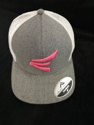 EASTON NEON PINK E Embroidery w/GREY HAT CAP SNAP BACK FLEXABLE SPANDEX/POLYESTR