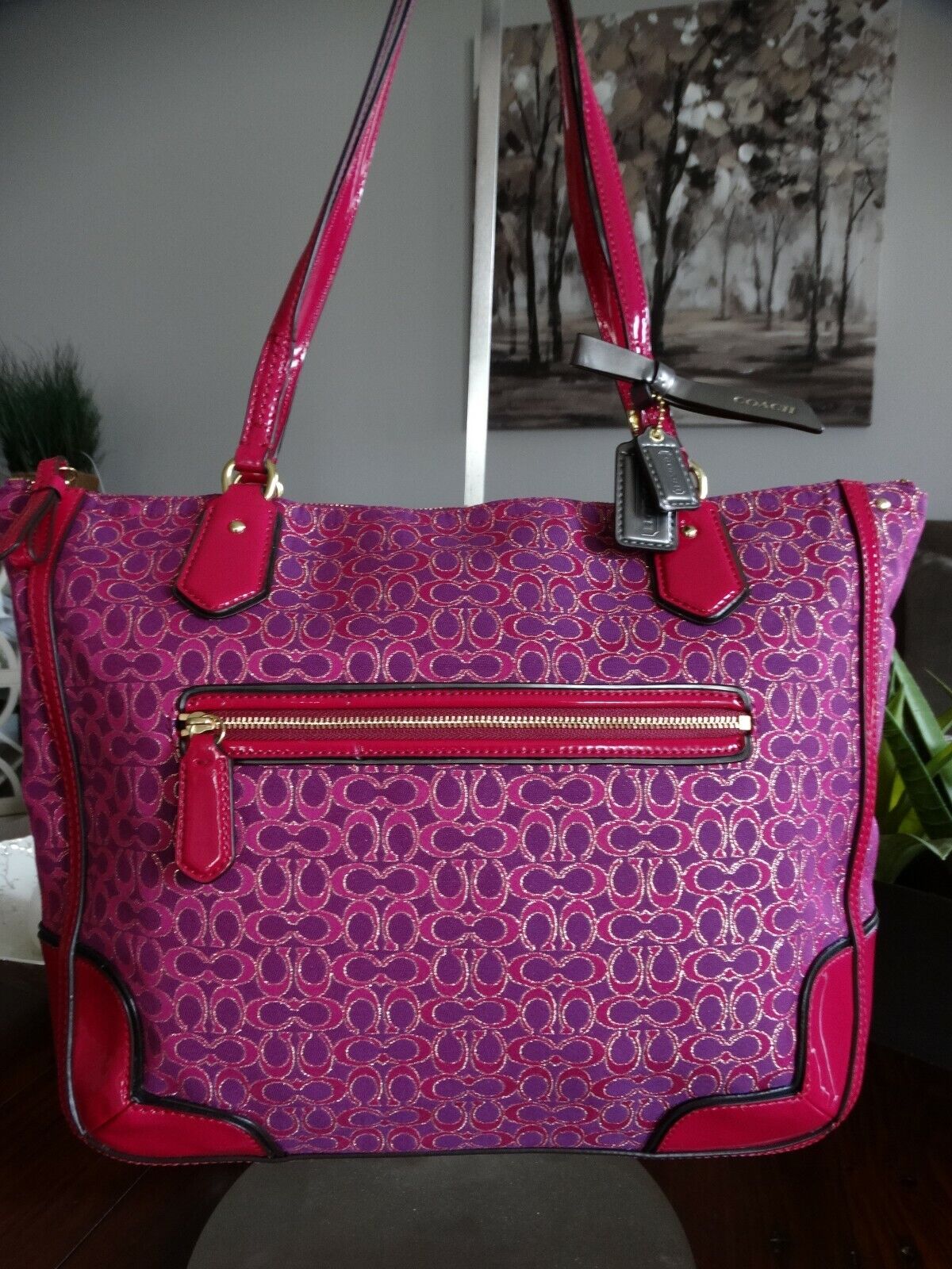 COACH Poppy Signature Metallic Outline Tote 26414 | eBay COACH Poppy Signature Metallic Outline Tote 26414 | eBay