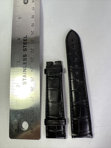 Zenith 19mm x 16mm Black Alligator Watch Strap Band 1916-708 Zenith 19mm x 16mm Black Alligator Watch Strap Band 1916-708