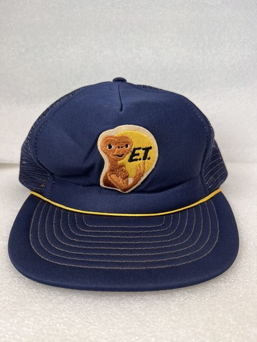 AJD Vintage Et Movie Trucker Hat Cap Adjustable Navy Blue