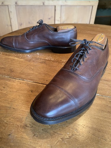 Allen Edmonds Men's Brown Park Avenue Cap Toe Oxford Size