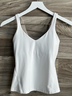 Lululemon Align Waist Length Tank Size 2 A/B   White WHT LW1DTXS