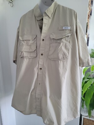 Gander Mountain Men's Fishing Shirt Size 3XL Guide Series Vented Short Sleeves