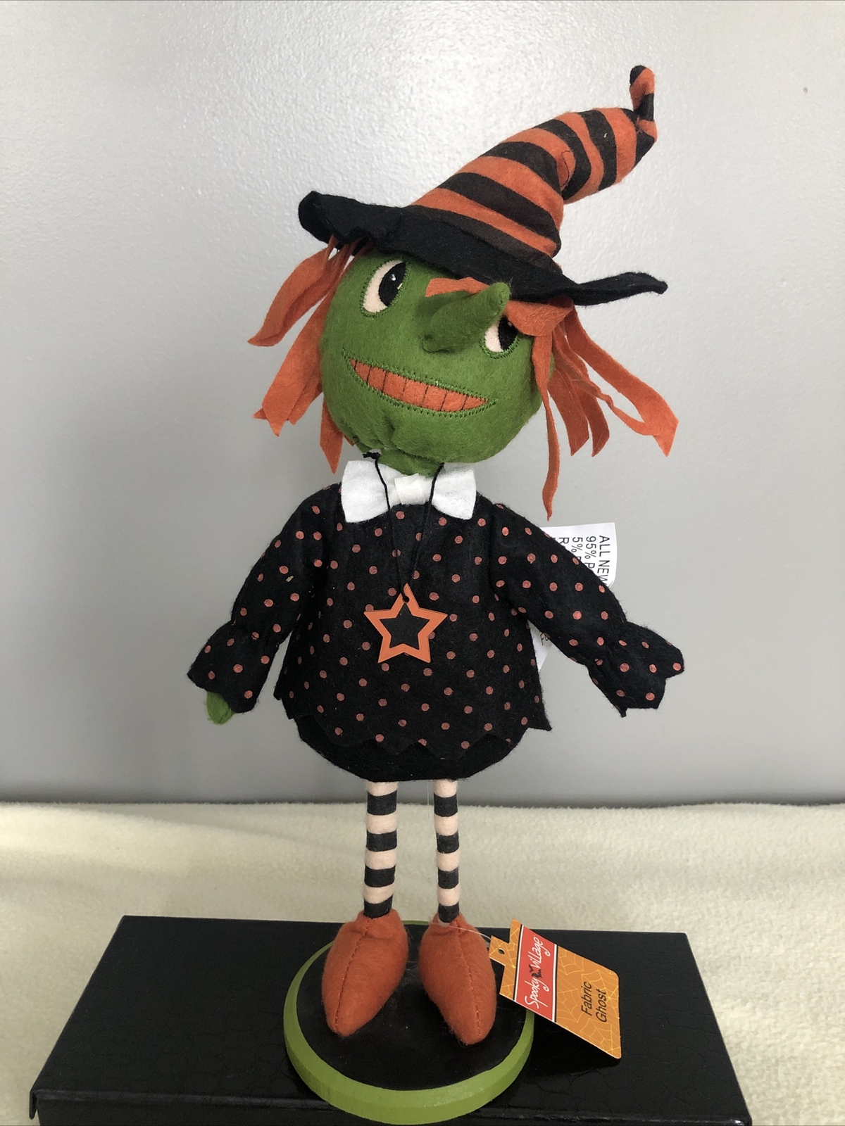 Spooky Village Fabric Ghost Witch 