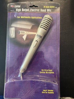 Labtec AM-222 High Output Hand Microphone Mic w/ Clip Stand NEW