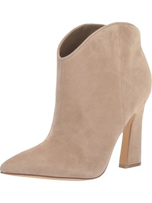MARC FISHER LTD Женские бежевые ботинки Masina из расклешенной кожи с острым носком на высоком каблуке 10 М