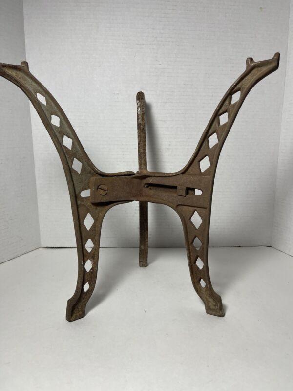 Antique Hot Water Heater Tank Cast Iron STAND Rustic 12" Industrial Steampunk