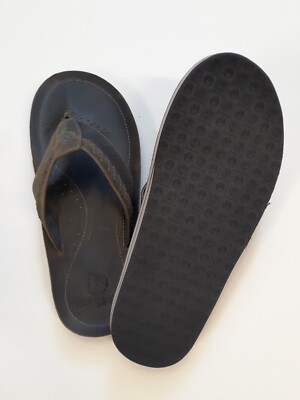 OCEAN MINDED ALL LEATHER  MEN'S  SANDALS BLACK SIZE 11