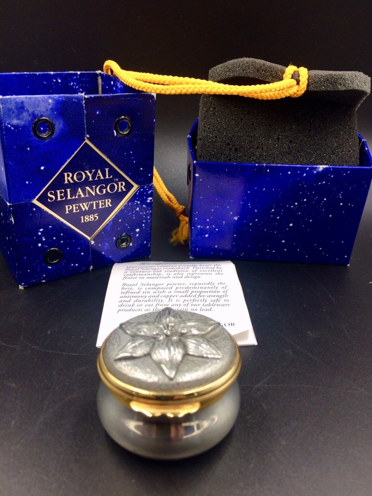 Royal Selangor Pewter 1885 Trinket Box with Original Box | eBay Royal Selangor Pewter 1885 Trinket Box with Original Box | eBay