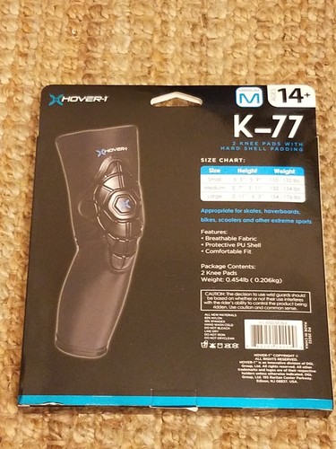New Hover 1 K-77 Knee Pads Medium Scooter Skateboard Bike