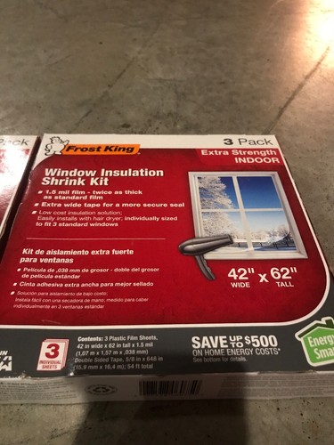 (2) Frost King Indoor Extra Strength Window Insulation Kit 42