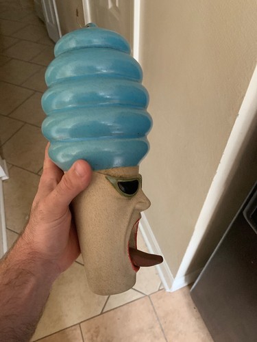 Vintage Figural Face Decorative Ceramic Hanging Bird Feeder Max Headroom