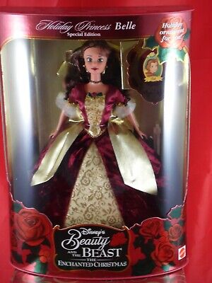 Mattel 1997 HOLIDAY PRINCESS Belle Barbie Adult Collectible w/ Ornament