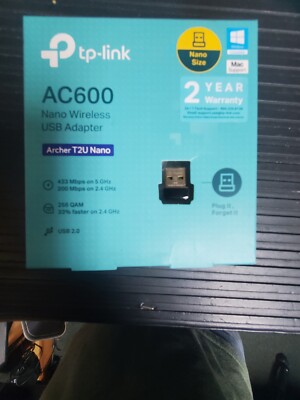lot of 5 TP-LINK AC600 WIRELESS DUAL BAND USB ADAPTER | ARCHER T2U | NEW