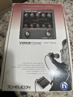 TC Helicon VoiceTone Correct Live Engineer in a Pedal with Original Adapter+Box