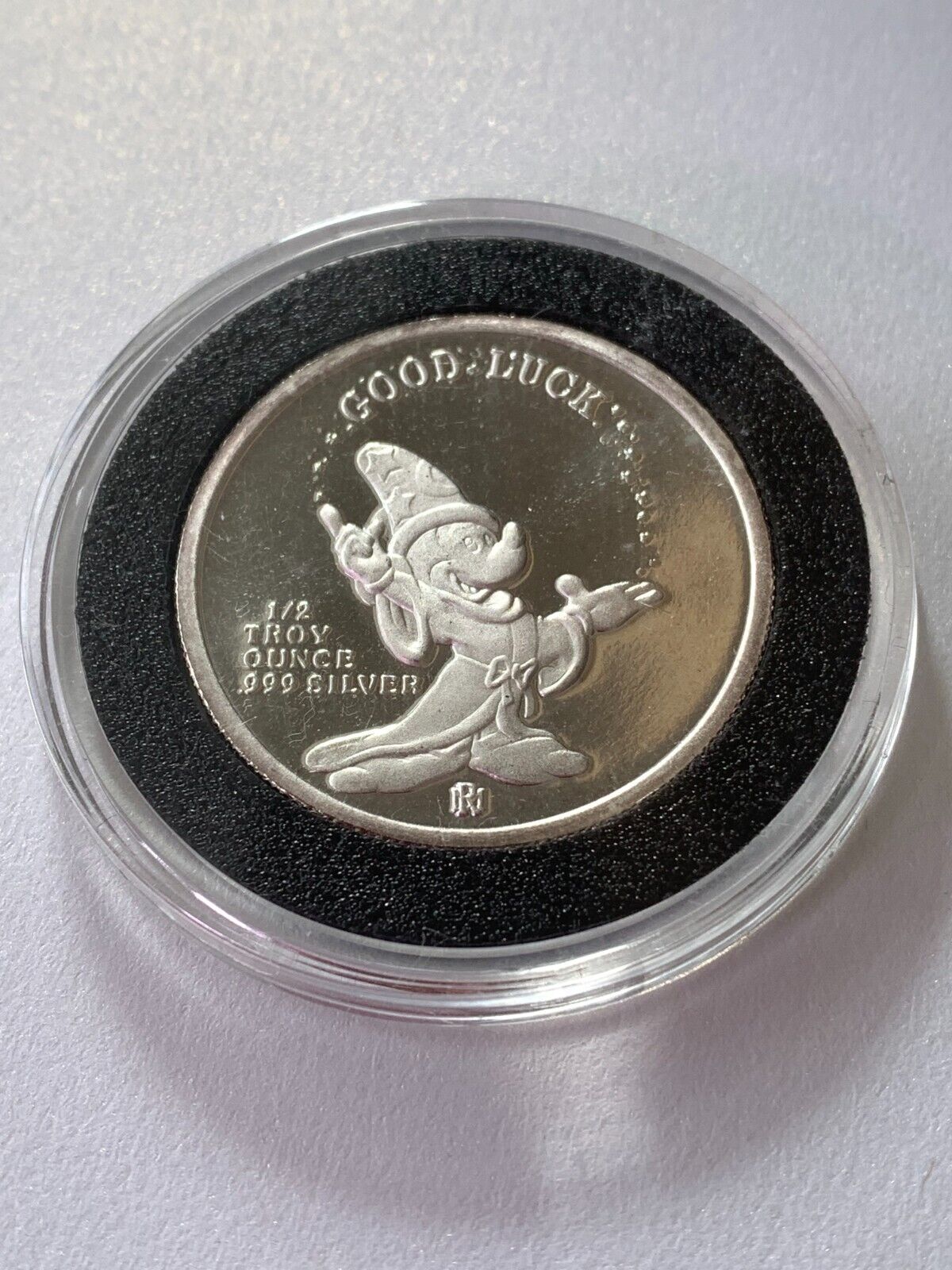 Mickey Mouse Good Luck Coin 1/2 Troy oz. Silver Disney Mickey Mouse Good Luck Coin 1/2 Troy oz. Silver Disney