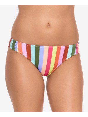 

Низ купальника SALT + COVE зеленого цвета для женщин с несколькими полосками по бокам, хипстерский купальник, размер, Зеленый