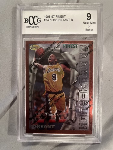 1996 Kobe Bryant Topps Finest #74 Los Angeles Lakers RC BCCG
