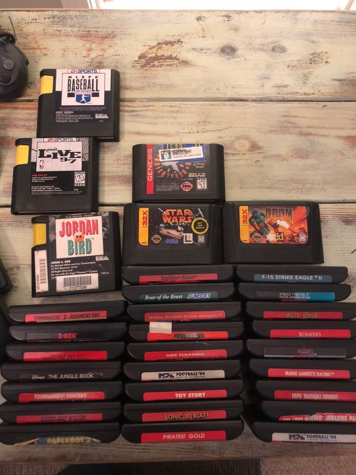 SEGA GENESIS & GENESIS 32X w/ 31games,4 control, SCOOBY DOO MYSTERY PIRATES GOLD