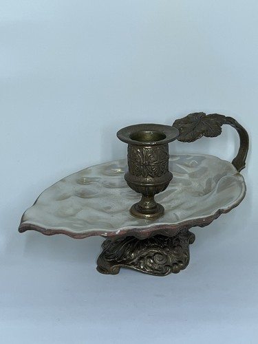 Vintage finger candlestick holder oyster shell￼
