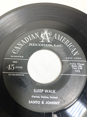 Santo & Johnny - Sleep Walk/All Night Diner - 45 RPM Vinyl Record 7'' Single